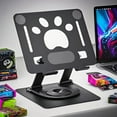 thumbnail image 6 of Desk Tablet Stand with 360°Rotation, Universal Iron Metal Tablet Stand Holder Adjustable Foldable Stable with Non-Slip Pads Heat Dissipation Frame, Compatible with Tablet/Pad/Phone and More, 6 of 6
