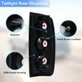 thumbnail image 4 of 1 Pair Tail Lights Compatible with 1998-2004 Nissan Frontier,Driver & Passenger Side,Chrome Housing+Clear Lens, 4 of 7