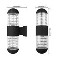 thumbnail image 2 of Naiovety Moderna pantalla de cristal de aluminio resistente al agua hacia arriba, accesorios de iluminación de pared LED, lámpara de pared IP65 de doble Iluminación y accesorios Negro Naiovety HA024396-02, 2 of 6