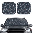 thumbnail image 2 of Honeii Sailboat And Seagull Print Foldable Car Sun Shade for Windshield, 2-Piece UV Protection Shade, Protects Car Interior, Ideal for Cars, Trucks, SUVs-Medium, 2 of 6