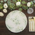 Efavormart 6 Pack White Green Disposable Serving Trays with Eucalyptus ...