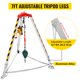 thumbnail image 3 of VEVOR Kit para espacios confinados con cabrestante de 2600 libras, trípode de rescate para espacios confinados con patas de 7 pies, kit de trípode para espacios confinados con cable de 98 pies, 3 of 8