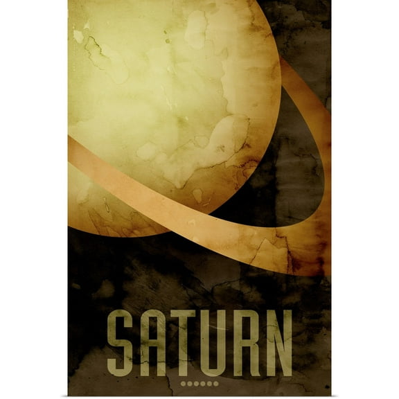 Great BIG Canvas | Rolled Michael Tompsett Poster Print entitled The Planet Saturn