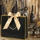 thumbnail image 5 of Bolsas de regalo Silkfly Thank You de 12 x 10 x 4 pulgadas con asa, 12 unidades, negras, 5 of 6