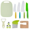 thumbnail image 3 of 11Pcs Toddler Cutter Set with Cutting Board Portable Plastic Kitchen Cutter Set with Potato Chipper, 3 of 7