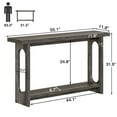 thumbnail image 3 of Tarnorci 54" Console Table,  Sofa Table with Storage Shelves, Narrow Table for Entryway,Living Room, Foyer, 3 of 8