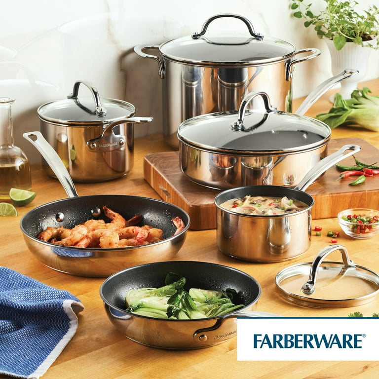 Farberware Millennium Stainless Steel Nonstick 10 Piece Cookware