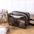 thumbnail image 4 of Neceser Maquillaje Cosmético Bolsa Transparente Portátil Impermeable Transparente Viaje Gran Almacenamiento Gris，L JAMW Sencillez, 4 of 5