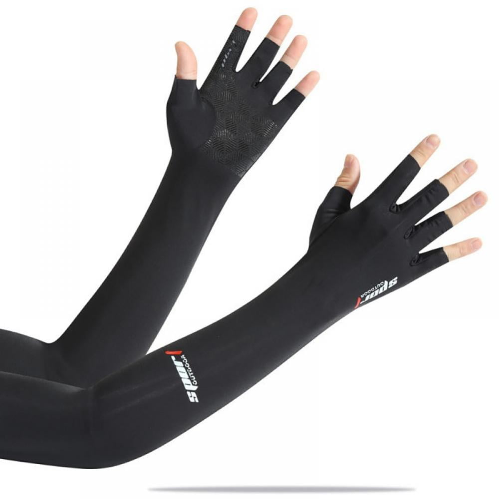 Sunscreen Semi-Finger Bicycle Electric Anti-Uv Arm Sleeve Oversleeps Gloves 