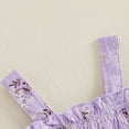 thumbnail image 5 of KPOPLK Newborn Baby Girl Summer Clothes 2Pcs Floral Embroidery Shorts Set Cute Baby Girl Outfit Set(18-24 Months,Light Purple), 5 of 9