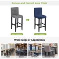 thumbnail image 4 of Navy Blue Gingham Bar Stool Covers - Stretch Dining Chair Covers Set of 6, Modern Minimalist Geometric Plaid Bar Chair Cover Removable Counter Stool Pub Chairs Slipcovers Protectors for Kitchen/Cafe, 4 of 8