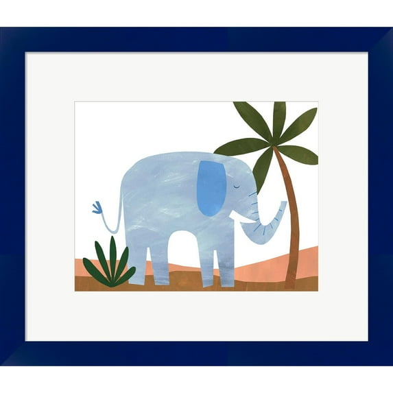 Great Art Now Ellie The Elephant by Emily Kopcik, Framed Wall Art, 16W x 13.75H