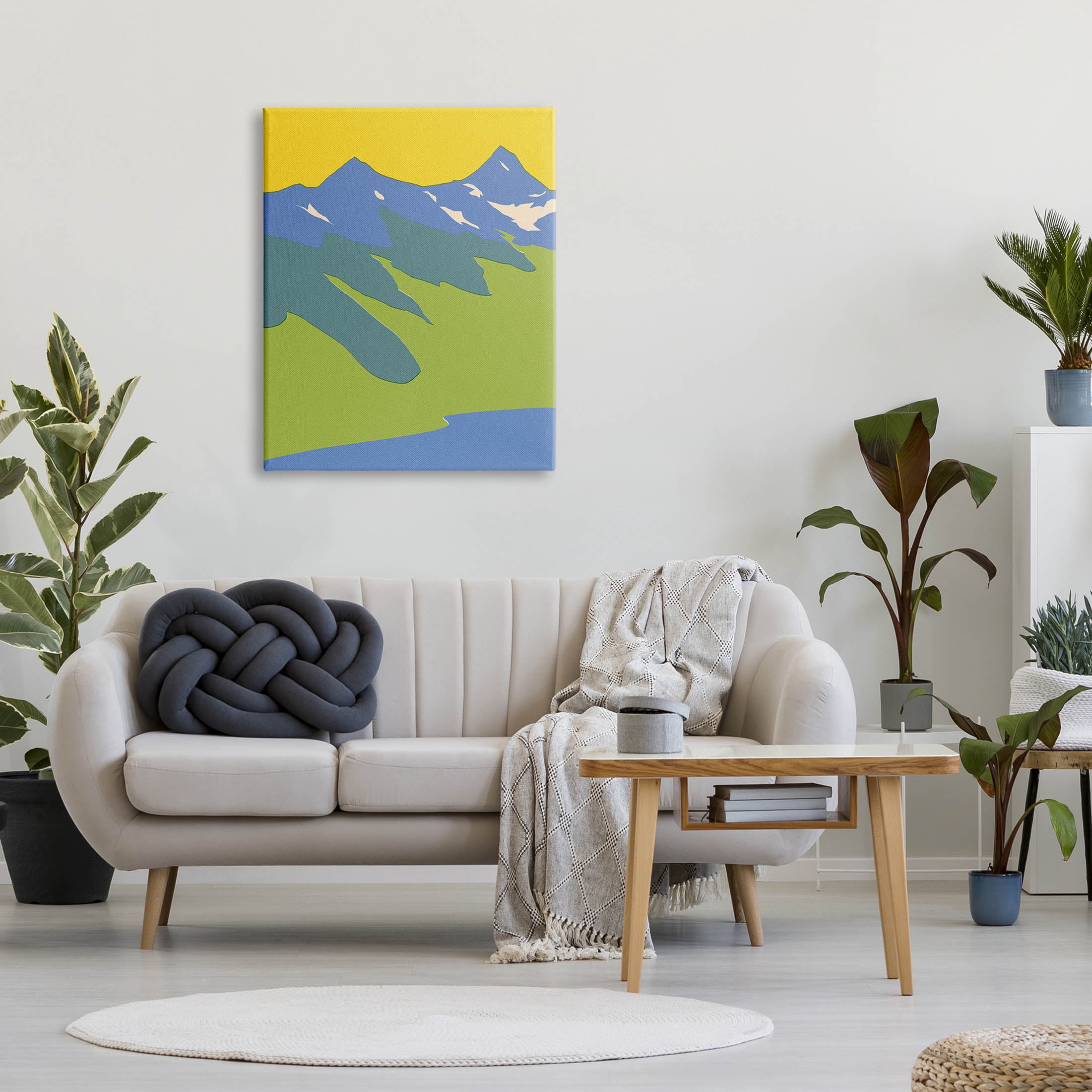 Stupell Industries Modern Seaside Mountain Range Graphic Art Gallery Wrapped Canvas Print Wall Art, Design by Jacob Green