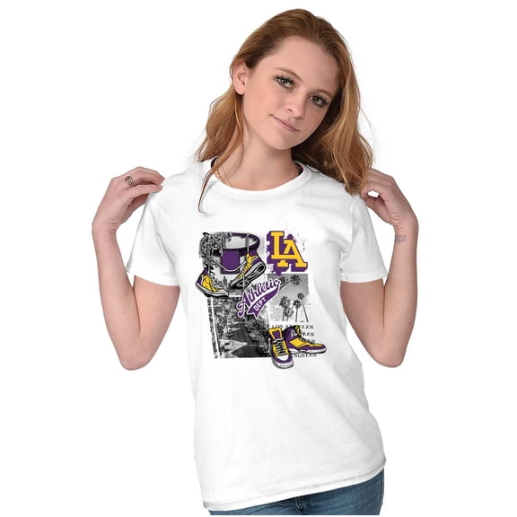 Athletic Dept LA Urban Basketball Womens Slim Fit Graphic Tee Brisco Brands S