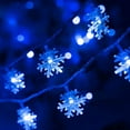 thumbnail image 4 of MOQLOM Snowflake String Lights Decoration, 19.7 Ft 40 LED Remote Battery Operated Waterproof Fairy Lights Decor Outdoor Indoor Home Holiday Bedroom Wedding Garden(Blue), 4 of 8