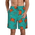 thumbnail image 2 of Uemuo Colorful Crab Pattern Men's Swim Trunks Hawaiian Beach Bathing Suit Swimsuits Beach Quick-Dry Shorts with Pockets-X-Large, 2 of 9