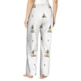 thumbnail image 3 of Naloa Rabbit Blowing Dandelions Print Women’s Ultra-Soft Comfy Pajama Lounge Pants with Pockets & Drawstring, 3 of 8