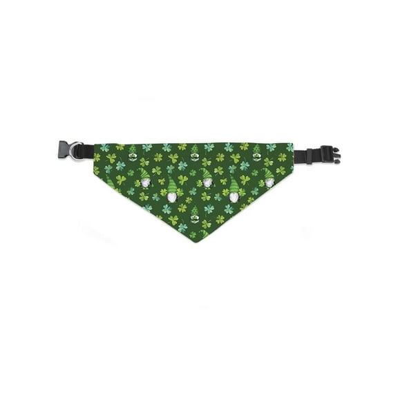 Green Clovers And Gnomes Pattern Bandana -Image by Shutterstock, Small