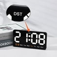 thumbnail image 2 of Injueey Reloj despertador doble ABS con activación de sonido inteligente, retroiluminación y visualización de fecha, reloj de pared Digital Decoración del hogar Estilo 3, 2 of 5