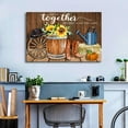 thumbnail image 4 of HFDF Country Wall Art Western Room Decor Cowboy Poster Together Signs Sunflower Pictures Family Wall Art Shabby Chic Brown Barn Painting Kitchen Dinner Room Modern Artworks 24x16inch Framed, 4 of 6