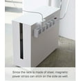 thumbnail image 3 of Yamazaki Home Rolling Cable Management Box, White, Steel, Wheels, Minimal Assembly, 3 of 7