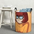 thumbnail image 7 of Saiise Scooby-Doo Print Laundry Basket Circular Laundry Hamper with Handles Waterproof Dirty Clothes Storage Basket for Bedroom Bathroom Dorm Living Room-Small, 7 of 7