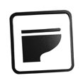 thumbnail image 4 of Placa de pared decorativa, señal de identificación acrílica, fácil de instalar, señal de puerta, señalización para cancha, trabajo comercial, baño, Inodoro sentado negro, 4 of 10
