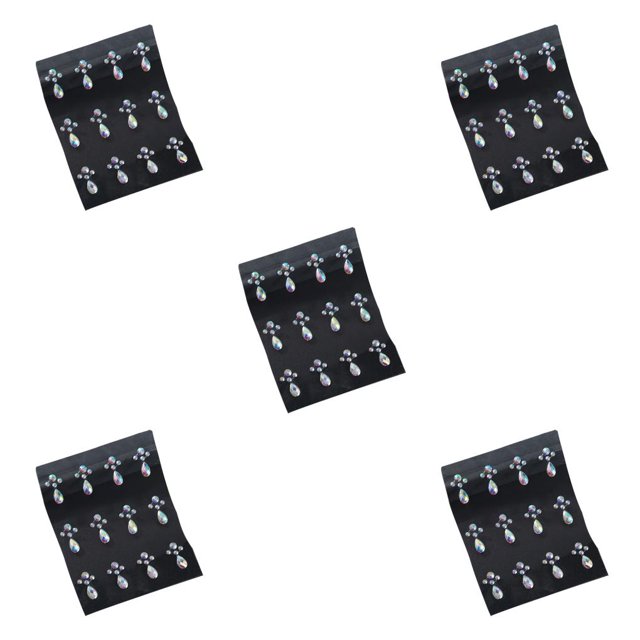 Pegatinas autoadhesivas Soidarity con diamantes de imitación para la cara geométrico Type2 NO2