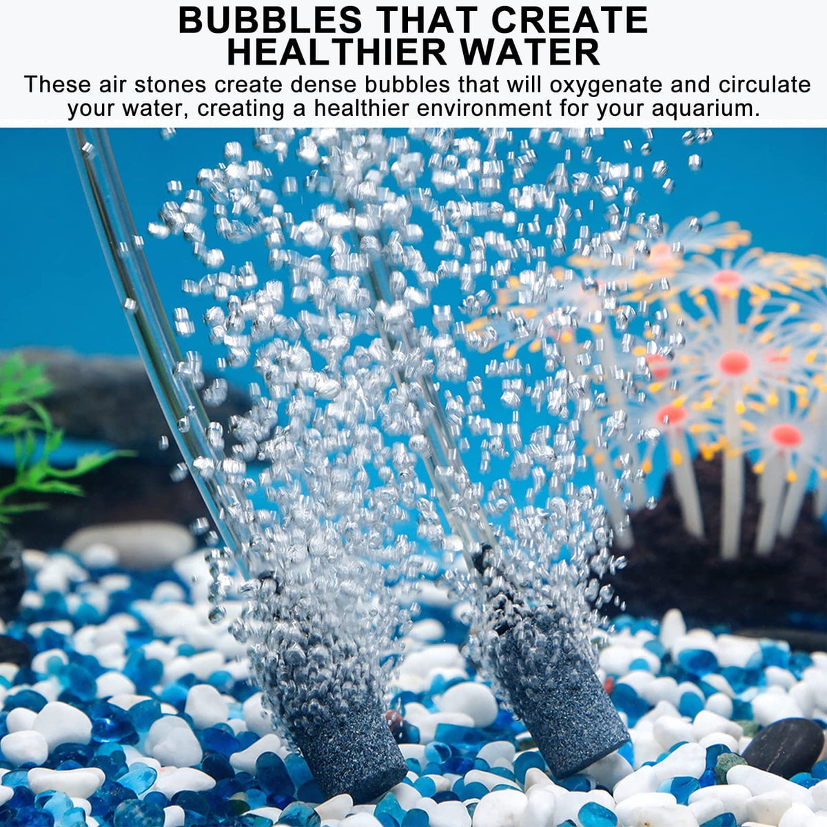 Aqua Dream Air Stone 1 Inch Cylinder Diffuser for Fish Tank Aquarium Air Pump One Pack of 10pcs