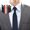 thumbnail image 4 of Yokua Fashionable Lazy Neck Tie Solid Color Quick Clip On Pre Tied Necktie for Men, 4 of 20