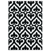 United Weavers Bristol Area Rug 2050 11470 Heartland Black Dotted Curves 5' 3" x 7' 6" Rectangle