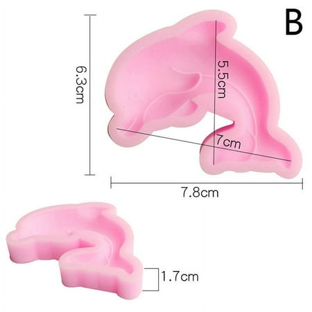 

(Type B) Dolphin silicone fondant mold cake decorating tool chocolate gumpaste mold