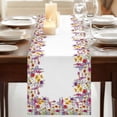 thumbnail image 3 of Table Runners 70 Inches Long Dress Scarves, Purple Lavender Farmhouse Coffee/Dining/Kitchen Table Decor, Holiday Table Runner, Watercolor Floral Daisy Botanical Spring 13x70 Inch, 3 of 9