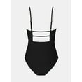 thumbnail image 4 of Cupshe Women's Swimsuit One Piece Bathing Suit Square Neck Cutout Back Tummy Control with Adjustable Spaghetti Straps, Size XS-XL, 4 of 7