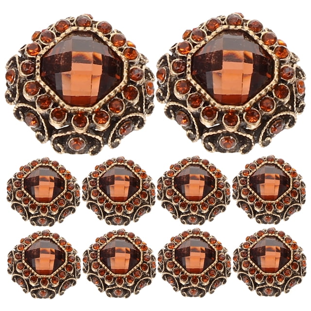 KAKOWELY sewing buttons 10pcs Clothes Sewing Button Rhinestone Sewing Fastener Clothing Button Small Button0.67"X0.67"X0.39"
