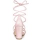 thumbnail image 4 of Sandalias De Tacón Grueso Ordón Arriba Correas De Tiras Para Mujeres Rosa brillante 42, 4 of 7