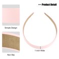 thumbnail image 4 of Diadema de gamuza Unique Bargains para mujer antideslizante rosa 1 pulgada de ancho, 4 of 7