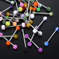 thumbnail image 1 of Trayknick Fashion Mixed Color Tongue Rings 20/50 Pcs Assorted Piercing Barbells Bars Jewelry, 1 of 6
