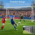 thumbnail image 5 of SLSY 12×6FT Galvanized Soccer Goal Portable for Backyard Practice Training Goals for Kids Adults(White), 5 of 6