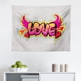 thumbnail image 1 of Urban Graffiti Tapestry, Hip Hop Design Graffiti Wall Urban Art Background Man Head Detail, Fabric Wall Hanging Decor for Bedroom Living Room Dorm, 2 Sizes, Multicolor, by Ambesonne, 1 of 1