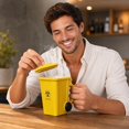 thumbnail image 4 of Tuvgenk Trash Can Coffee Mug with Lid 4.5 inch Funny Recycling Bin Ceramic Cup for Office Desk and Gag Gift Yellow, 4 of 5