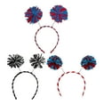 thumbnail image 7 of 3 Color Yarn Balls Headband Children Cheering Squad Hairhoop for School Event, 7 of 7