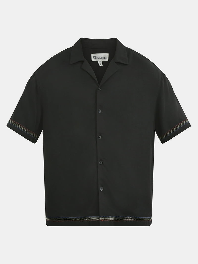 No Boundaries All Gender Pride Boxy Fit Cropped Button Front Shirt