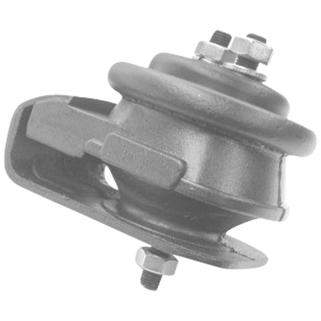 soporte motor tracker soportes star 2003 a 2004 chevrolet v6 2.5l izq/der std soporte de motor sólido frontal, montaje frontal metálico cilíndrico con placa de fijación y pernos visibles; lado izquierdo o derecho, 1 pieza, a menudo usado como repuesto de montaje en motores naturalmente aspirados con transmisión manual o automática.
