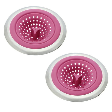 

2 Pack Kitchen Sink Drain Strainer High Performance Flexible Food Catcher Avoiding Blockage Kitchen Sink Basket