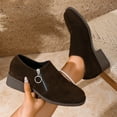 thumbnail image 4 of Brown Womens Everyday Shoes With Round Toe And Side Zipper Low Heel Ideal For Comfortable Walking And Style, 4 of 9
