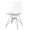 Silver, variant on D&N Modern Acrylic Dining Chairs Set of 2 , Silver Metal Legs Side Chairs, Chrome Eiffel Base, for Home, Kitchen, Cafes
