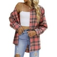 thumbnail image 3 of Fantaslook Plaid Flannel Shirts for Women Oversized Long Sleeve Button Down Shirts Blouses Tops, 3 of 11