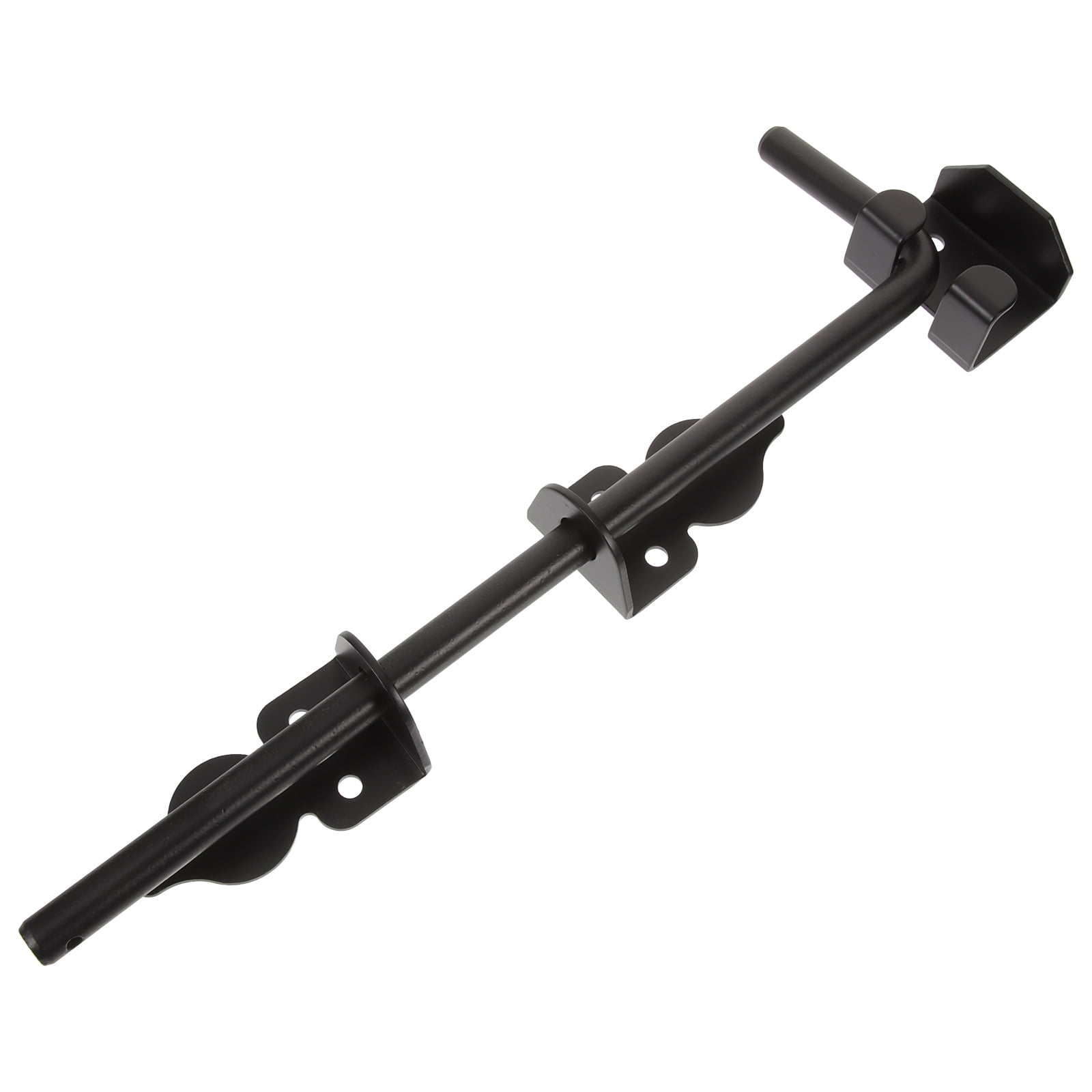 UKCOCO Black Gate Latch Solid Thick Cane Bolt Drop Rod for Wood Fence Door Hardware Durable