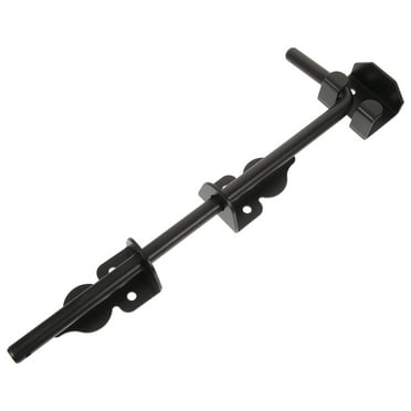 12" Heavy Duty Cane Bolt Drop Rod Gate Hardware for Wood Fence Gate Ground Latch for Wooden Gates Holding Doors